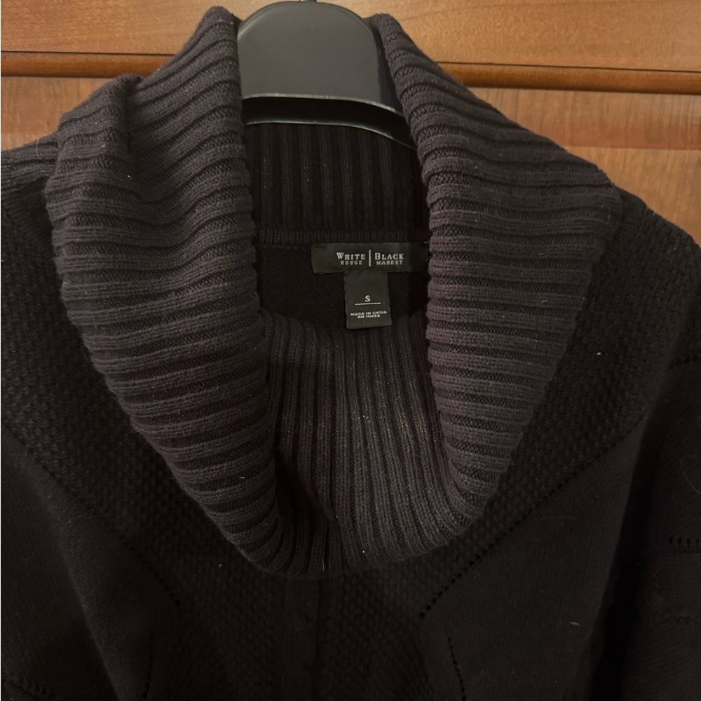 White House Black Market Ribbed Cowl Neck Sweater